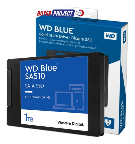Disco Estado Solido Sa510 1tb Wd Blue 3d Nand Sata 2.5'' 7mm