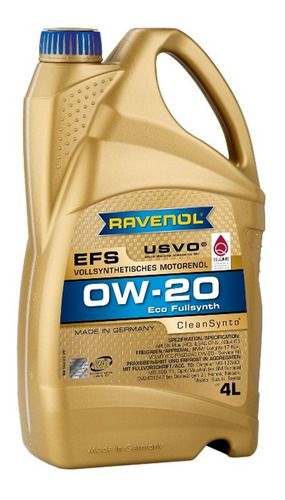 Aceite Ravenol 0w20 4l. Chevrolet Onix Caja 6ta Prisma