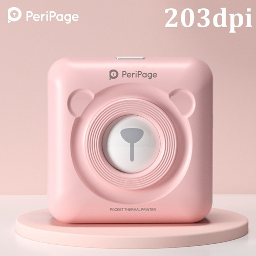 Impresora Bt Inalámbrica Pink 203dpi Peripage A6 Mini Pocket