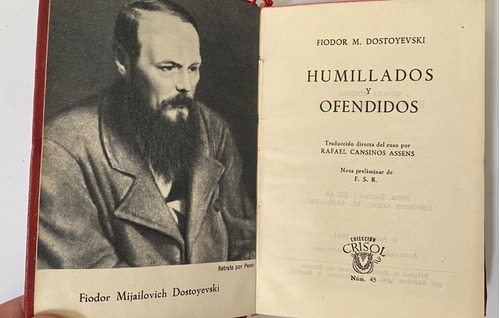 Dotoievski / Humillados Y Ofendidos, Aguilar,  N°45      B2