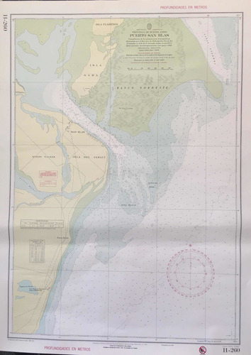 Bahia San Blas Carta Nautica H-260 Mapa Papel Original S H N