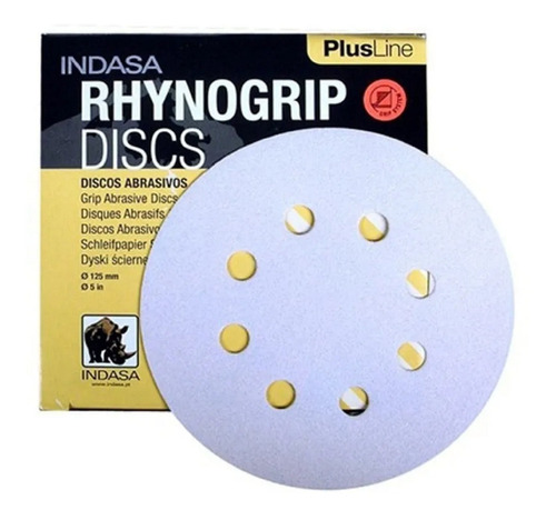  Pack De 10 Lijas C/velcro Indasa 125mm Gr 80-100-150 - Tyt