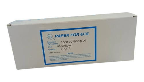 Papel Para Ecg De 3 Canales De 80mm X 20mm (5 Unidades)