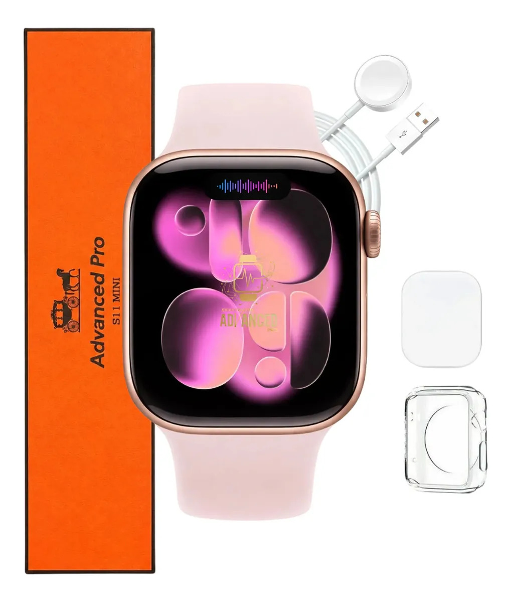 Relógio Microwear Smartwatch S11 Mini Series 11 42mm Whatsapp Gps Nfc 2026 Rosa SMARTWATCH ADVANCED PRO
