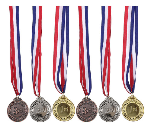 Cinta Metálica, 6 Unidades, Medallas De Oro, Premios Para Ni