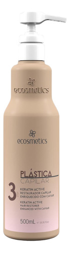 Keratina Active Restaurador Plática Capilar 500ml Ecosmetics