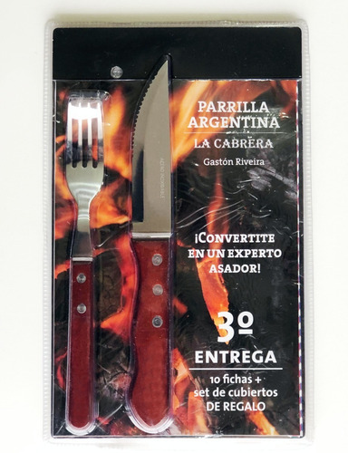 Imagen 8 de 8 de Set Asado La Cabrera 5 Piezas Parrilla Argentina Asador