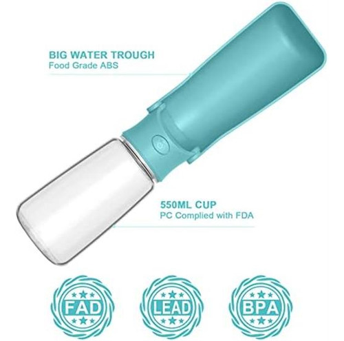 Botella De Agua De Perro Plegable Aikids Dispensador De 19 |