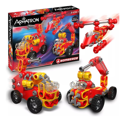 Armatron Flexibles Bomberos 91 Piezas 3 En 1 Bloques Premium