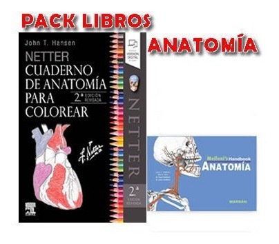 Pack Netter Cuardeno Colorear Y Melloni Anatomia Recomendado
