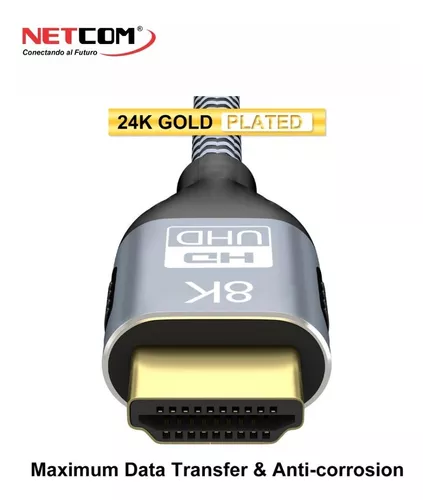 CABLE PREMIUM DE HDMI A MINI HDMI DE 1.80 METROS ULTRA HD 4K 60HZ NETCOM –  Compukaed