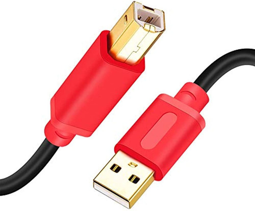 Printer Cable 30ft,tan Qy Usb 2.0 High Speed Gold-plated Con