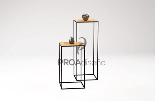 Mesa De Apoyo Arrime Auxiliar De Living Doble - Lila 1.1