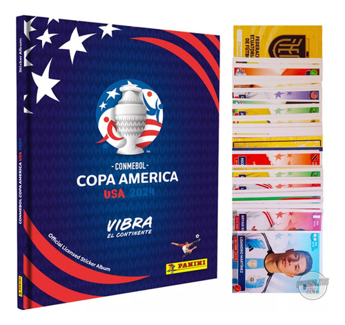 Álbum Tapa Dura  Copa América  Usa 2024 +100 Figus  Sueltas 