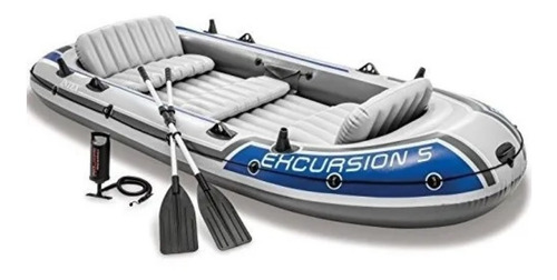 Lancha Bote Inflable 5 Personas Excursion 5 + Remo + Bomba