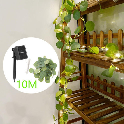 Guirnalda De Luces De Hiedra Solar Luz De Hadas 10m 100led