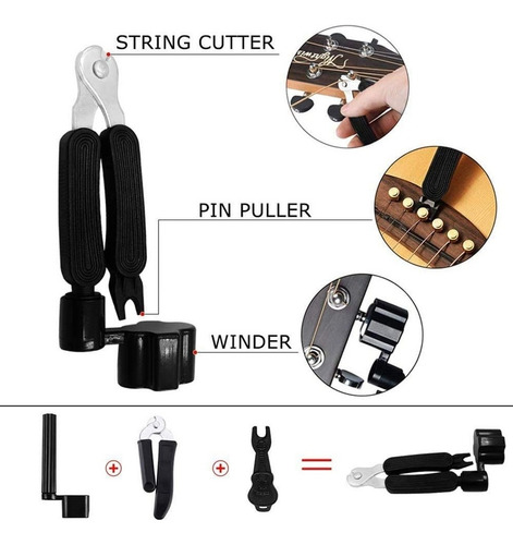 Kit De Cuerdas Para Guitarra I De 18 Piezas, Herramienta