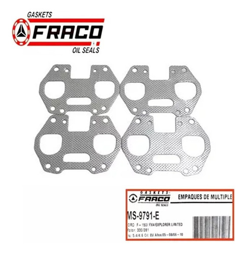 Empacadura Mutliple Escape Ford Triton F350 Fx4 5.4 3v 24val