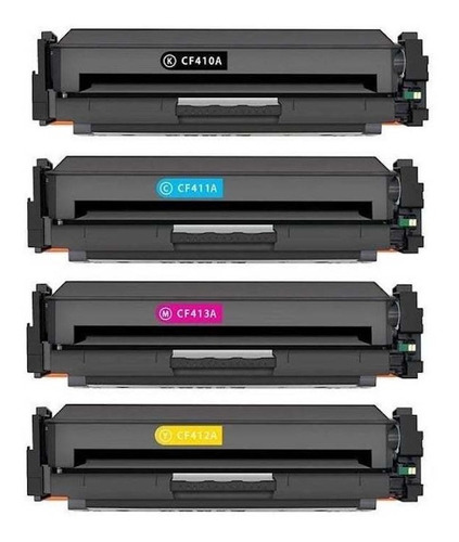 Kit 4 Toner Alternativo 410a, Cf410a, Laserjet Pro M452 M477