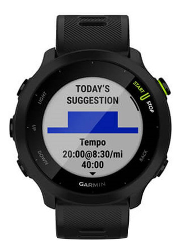 Imagen 2 de 3 de Smartwatch Garmin Forerunner 55, Gps, 1.04 , 5 Atm, Negro