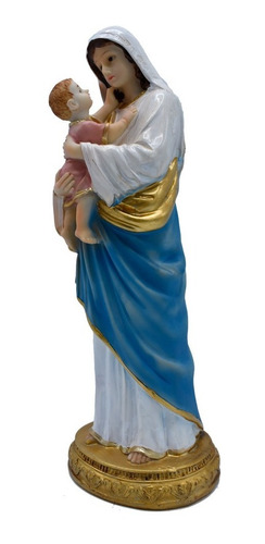 Virgen María Con Niño De 30 Cm