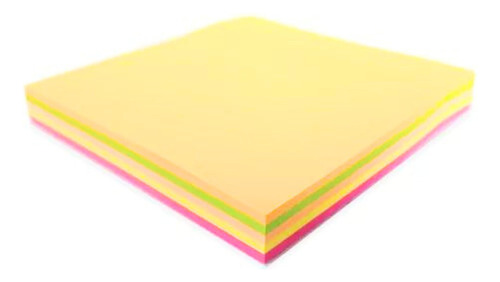 Taco Colores Fluo 7,5 X 7,5 Cm Autoadhesivos Por 100 Hojas