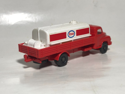 Camión M.a.n. Combustible Esso Escala 1:87 H0 Wiking Germany Rojo (Usado)