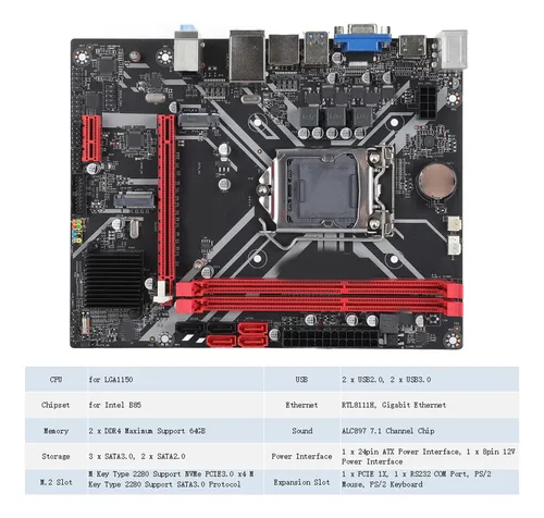 Placa Base Gowenic Ddr4, Placa Base Lga 1150, Soporte M.2 Nv
