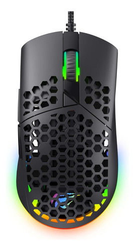 Mouse Gamer Havit Ms1036 Rgb Programable 7200 Dpi Negro
