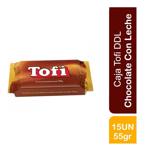 Tofi Chocolate Con Leche Relleno Ddl Caja 15un X 55 Gr