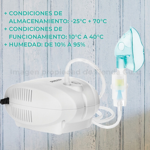 Imagen 4 de 6 de Nebulizador Philco Compacto Silencioso Adul/pediat A500lw00