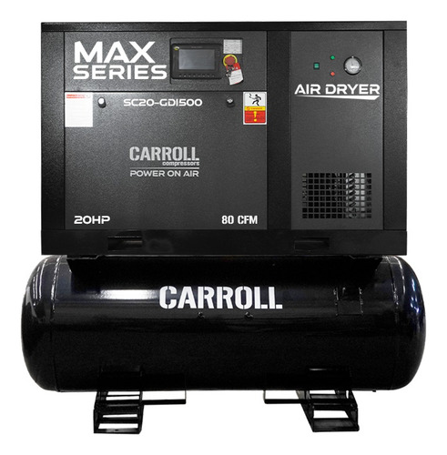 Compresor De Tornillo Integrado Carroll 20hp 500 Litros