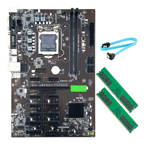 Kit Combinado De Placa Base Minera B250 Btc Lga 1151 Sata 3.