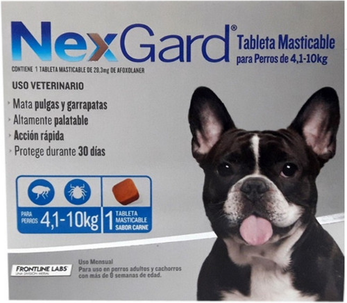 Nexgard Antipulga -garrapata Perros 4-10kg X3 Tab Garantía!