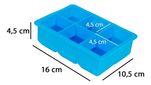 Cubetera Silicona Hielos Cuadrado Apto Horno Por Mayor 10u