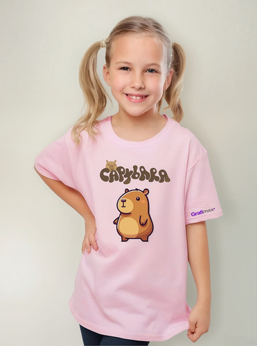 Polera Niñas Capibara Animado Diseños Grafimax