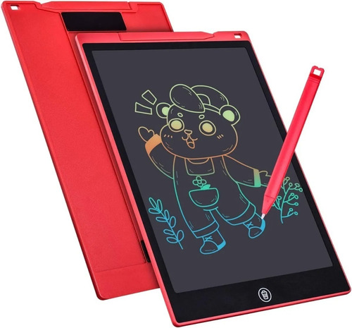 Pizarra Magica Tablet Lcd Rojo Anotador Dibuja 8.5 - Premium