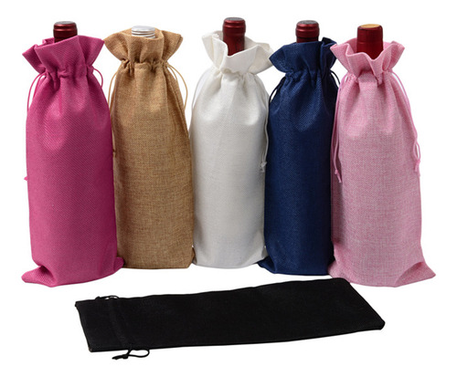 Nuevas Bolsas De Vino De Yute, Fundas Para Botellas De Vino