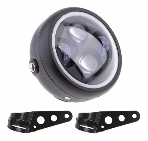 Farola Led Cafe Racer 16cm+aletas+carcasa