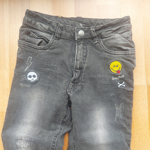 Pantalón Jean Niño Importado Forrado Con Dibujos