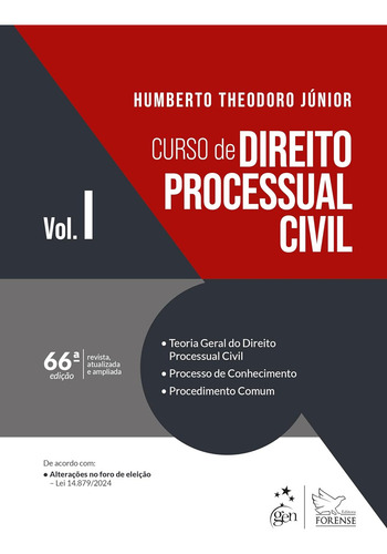 Curso De Direito Processual Civil Vol.1 - 66ª Edição 2025