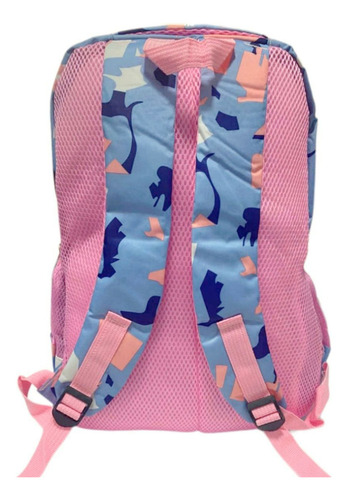 Mochila Escolar Juvenil Mima2 Set De 3 Piezas Color Celeste Diseño de la tela Poliéster
