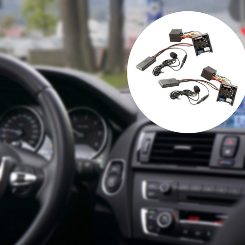 2x Adaptador Auxiliar Bluetooth Com Kit De Microfone Para