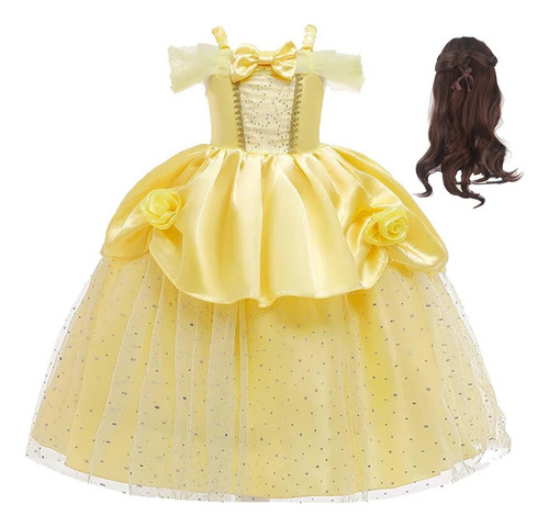 Vestido De Cosplay Belle Princess Para Niñas, Vestidos De Th