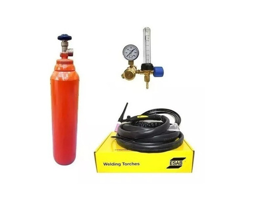 Torcha Tig Esab + Tubo Argon 1 Mt³ + Regulador Con Caudalimetro Marca Liga Industria Argentina Maqyherr Munro 