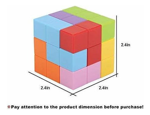 Ímãs Quadrados Cubo Blocos De Construção Cubo Brinquedos