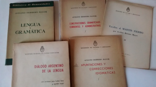 Lote 5 Libros De Avelino Herrero Mayor.