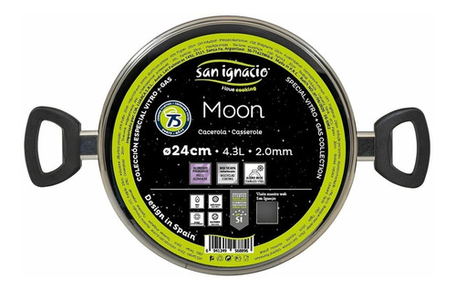 Ollas Cacerola Tapa San Ignacio Moon 24cm Teflon Pettish