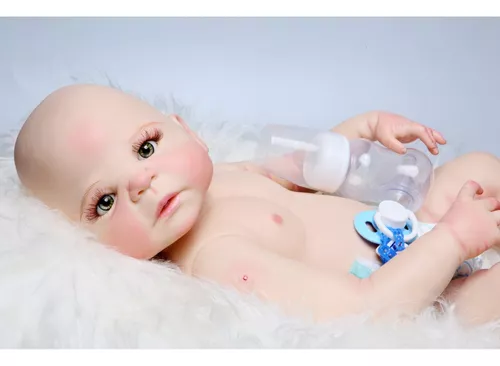 BEBÊ REBORN MENINO REALISTA TODO EM SILICONE MAIS FOFO DO MUNDO NENINHO  BEBEZÃO - Maternidade Mundo Baby Reborn