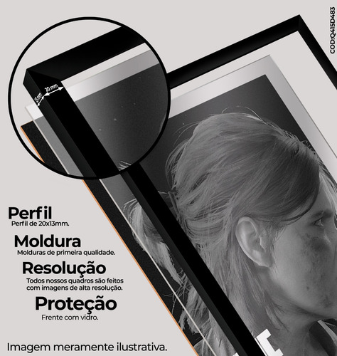 Kit Quadros Decorativos The Last Of Us - Com Vidro E Moldura